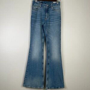 NWOT BDG Flare Leg Tie Back Y2K 70s Flared Style Denim Jeans Size 25